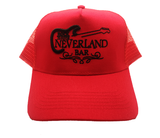 Red Trucker Cap with Neverland Rock Bar's Logo